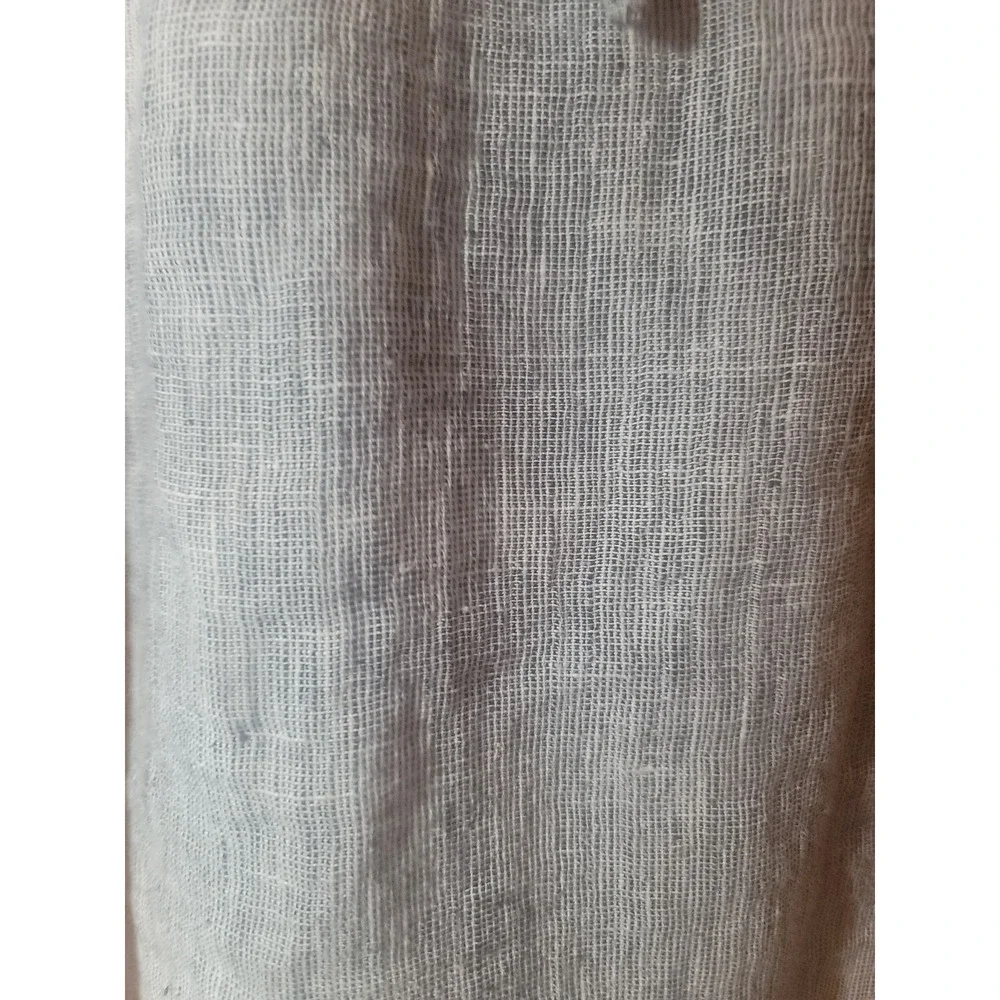 Tahari Linen Maxi Skirt (L) Summer Heathered Grey Textured Weave Casual Beachy - Picture 2 of 6
